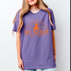 Simply Sage Market Witch Switch Short Sleeve Tee - L - Grape - 1 of 4