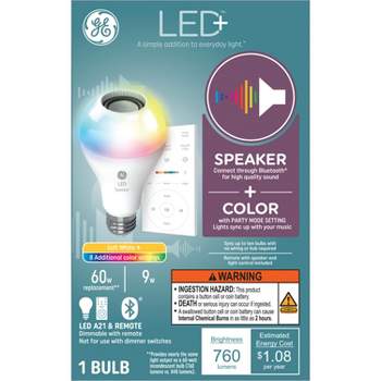 GE Remote Included LED+ Speaker and Color Changing Light Bulb