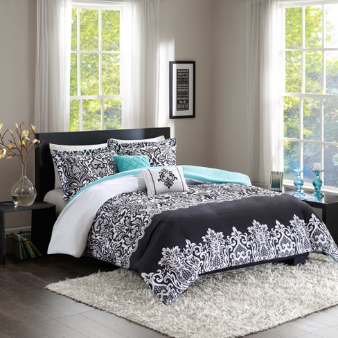 Black Aqua Annie Comforter Set Twin Twin Extra Long 4pc Target