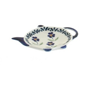 Blue Rose Polish Pottery P094 Manufaktura Teabag Holder - 1 of 2