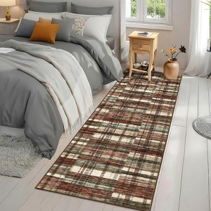 Indoor Modern Area Rugs Retro Striped Plaid Distressed Carpet For Living Room Bedroom Washable Soft Floor Mat Office Home Decor - 1 of 4