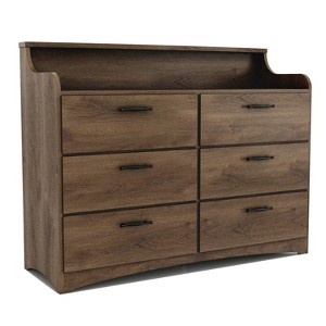 miBasics Dovecalm Transitional 6 Drawer Dresser with Shelf - 1 of 4