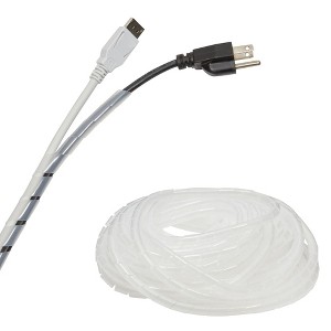 Stockroom Plus Clear Spiral Cable Wrap for Cables, Expandable Wire Organizer (20 Meters) - 1 of 4