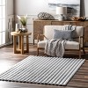 Nuloom Kai Cozy Plush Stripe Faux Rabbit Pet Friendly Premium Machine Washable Area Rug - 2 of 4