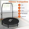 SEVOBAL Adjustable Foam 40" Mini Rebounder Trampoline for Adults Fitness Rebounder for Adults Indoor Outdoor Workouts, Black, 40"*40"*30" - 4 of 4