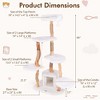 Costway 66" Tall Solid Wood Cat Tree with Perch Condo Jute Scratching Posts Sisal Rope - 3 of 4