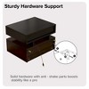 CIPACHO Set of 2 Minimalist Wall-Mounted Black Nightstands - 2 Drawers with LED Strip, 3-Section Slides & Anti-Shaking Hardware - 4 of 4