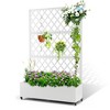 TOAOTBNBO Metal Raised Garden Bed with Diamond Lattice Trellis, Outdoor Planter Box with Wheels, Galvanized Garden Box for Patio - 2 of 4