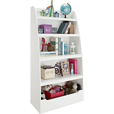 Mia White Composite Kids' 4-Shelf Bookcase