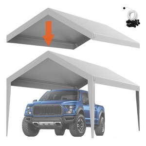 VEVOR Carport Replacement Canopy Cover 10 x 20 ft, Garage Top Tent Shelter Tarp Heavy-Duty Waterproof, Grey (Only Top Cover, Frame Not Include) - 1 of 4