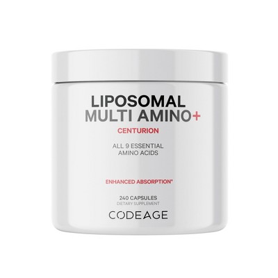 Codeage Liposomal Multi Amino+ BCAA & EAA Supplement, Free-Form Branched-Chain Amino Acids - 240ct, 1 of 9 - workout recovery supplements
