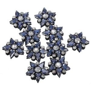 Unique Bargains Sparkling Elegant Crystal Star Beaded Patches for Clothing Sewing 10 Pcs - 1 of 4
