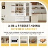Whisen Traditional Freestanding Wooden Kitchen Pantry, Large Kitchen Storage Cabinet Cupboard - 2 of 4
