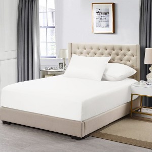 Fitted Sheet Only - Extra Deep Pocket up to 16" No-Pop Off Elastic Bottom Sheets Ultra-Soft Brushed Microfiber - Cotton Passion - 1 of 4