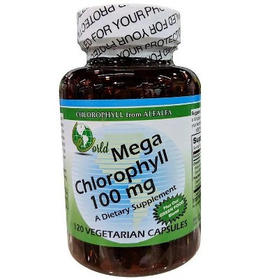 Mega Chlorophyll 100mg by World Organics  -  120 Capsule