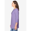 Woman Within Plus Size Perfect Three-Quarter Sleeve Crewneck Tee - 3 of 4