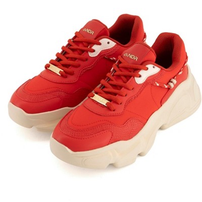 Женские кроссовки Andrea Women's Urban Casual Chunky Sneakers 95920-3907085 Red 6 — фото 3