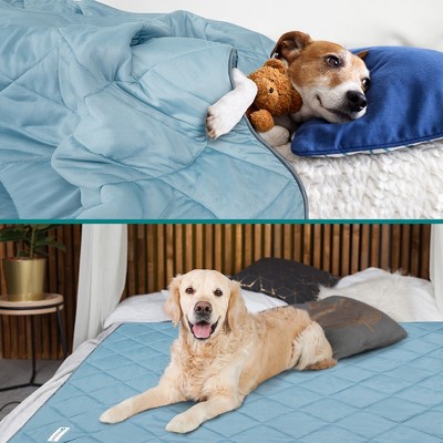 Dusty Blue Queen Size Waterproof Cooling Pet Blanket
