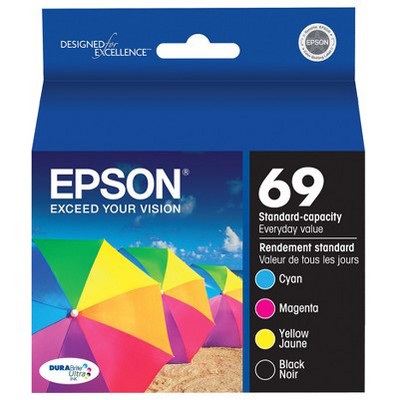 Epson 69 4pk Combo Ink Cartridges - Black/Cyan/Magenta/Yellow (T069120BCS)_0