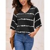 Women's Casual 3/4 Ruffled Sleeve Chiffon Blouse Tops for Women - 4 of 4