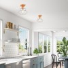 Livex Lighting Everett 1 - Light Semi-Flush Mount in  Shiny Orange - 3 of 4