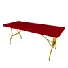 HOMLUX 6ft Portable Folding Table Sets with 4 Chairs, Built-in Wheels, Indoor Outdoor Camping - 4 of 4