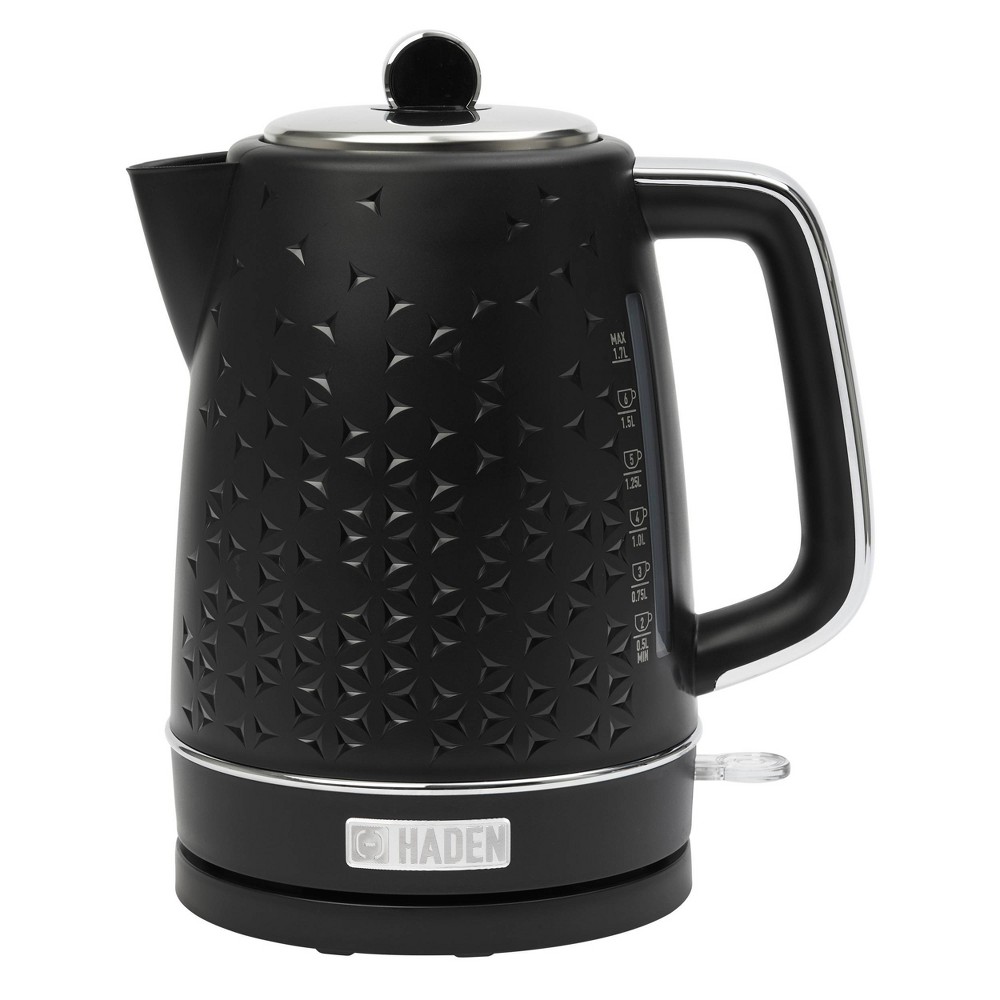 Photos - Electric Kettle Haden Starbeck 1.7 Liter  Cordless  with Auto Shut-Off Black:  BPA-Free Stainless Steel Water Kettle (7 Cup)