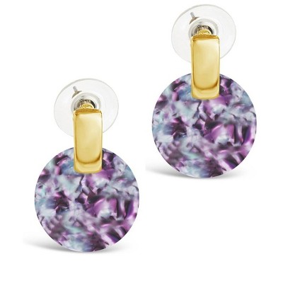 SHINE by Sterling Forever Circle Resin Stud Earrings