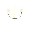 Elegant Lighting Waltz 3-Light Chrome Pendant with Textured Clear Glass Shades - 3 of 4