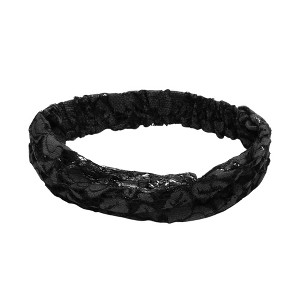 Unique Bargains Women's Lace Hollow Wide Headband 1 Pc - 1 of 4