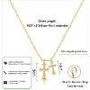"14K Gold/Silver Plated Double Cross Necklace, Dainty Diamond Cross Pendant Chain, Delicate Faith Jewelry Gift for Women" - 4 of 4