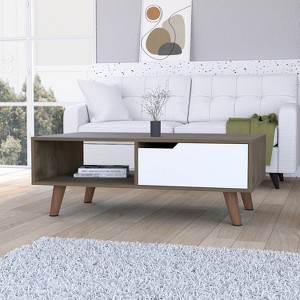 Hamburg Coffee Table 2.0 , One Open Shelf, One Drawer - 1 of 1