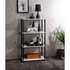 Lyngins 4-Tier KD Bookshelves,Powder Coating Shelving Units with 15mm Thick Panel,Metal Frame,Wood Open Bookcases for Living Room,Office - 2 of 4