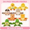Joyfy 36 Pcs Valentines Day Gifts Cards with Animal Designs, Valentine’s Greeting Card Candy Holder Card for Kids, Classroom Exchange Card (Card only) - 2 of 4