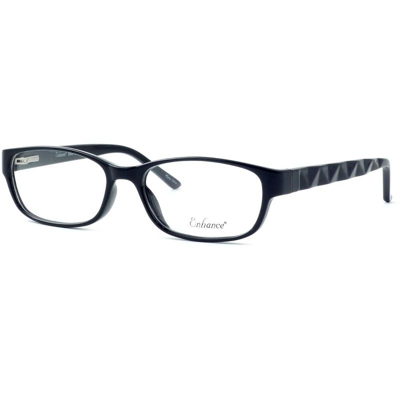 Enhance Optical Designer Reading Glasses EN3903-BLK-49 mm Black Crystal Cateye, 2 of 4
