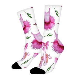 Ballet Accessory Women Printed Crew Socks Funny Funky Socks Soft Polyester Novelty Gifts for Artists Men - 1 of 1
