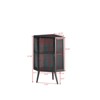 FONTOI 22.25" Floor Coner Cabinet with Tempered Glass Door & Storage Shelves for Bathroom, Living Room, Black, 16.54"*31.5"*22.25" - 3 of 4