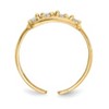 Black Bow Jewelry Cubic Zirconia Toe Ring in 14 Karat Gold - 2 of 4
