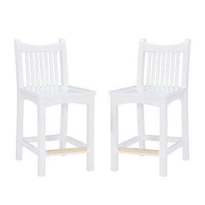 Set of 2 Leola Counter Height Barstools White - Linon