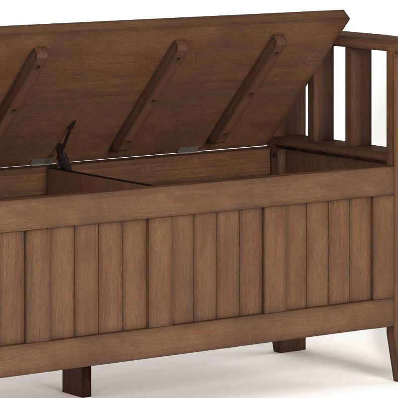 WyndenHall Normandy Solid Wood Entryway Storage Bench, 5 of 10