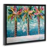 Stupell Industries Vivid Hue Palm Trees Black Framed Floater Canvas Wall Art - 3 of 4