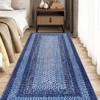 Washable Area Rug, Vintage Accent Rug, Braided Print Carpet, Low Pile Non-Shedding Kitchen Rugs with Non Slip Backing, Foldable Rug - 4 of 4