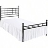 Ruffled Bed Skirt, White, Queen, 18 Drop, Hotel Quality, Brushed Microfiber (60"X80") - 2 of 4