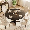 Round Dining Table for 4,Farmhouse Circle Kitchen Table for Dining Room(Table Only) - 3 of 4