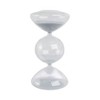 Glass Hourglass Timer - Decorative Sand Timer for Home & Office - Modern - 8" White - 3 of 4