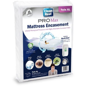 CleanRest Pro Max Zippered Mattress Protector/Encasement - Waterproof, Hypoallergenic & BedBug Proof - 1 of 4