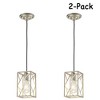 ALOADECOR Compact Black Modern Single Pendant Light Farmouse Square Ceiling Hanging Light For Kitchen Islands(2 Pack) - 3 of 4
