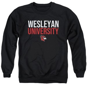 Wesleyan University Official Stacked Adult Crewneck Sweatshirt - 1 of 4