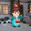 Gemmy Animated Christmas Airblown Inflatable Drummer, 6 ft Tall, Green - 2 of 3