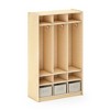 Guidecraft EdQ 3-Section Wooden Storage Locker for Classroom, Kids Cubby Organizer with Shelves and Hooks for Coats - 4 of 4